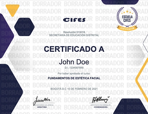 Certificado de curso CIFES